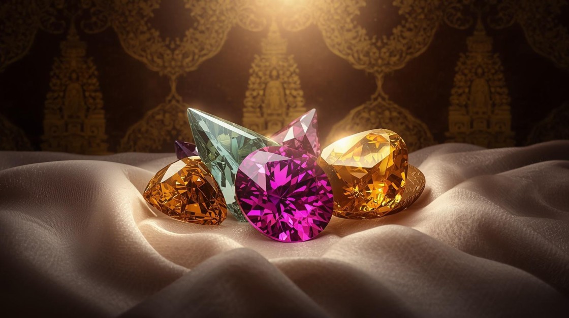 Navagraha gemstones ruby pearl coral emerald yellow sapphire diamond blue sapphire gomed cat eye